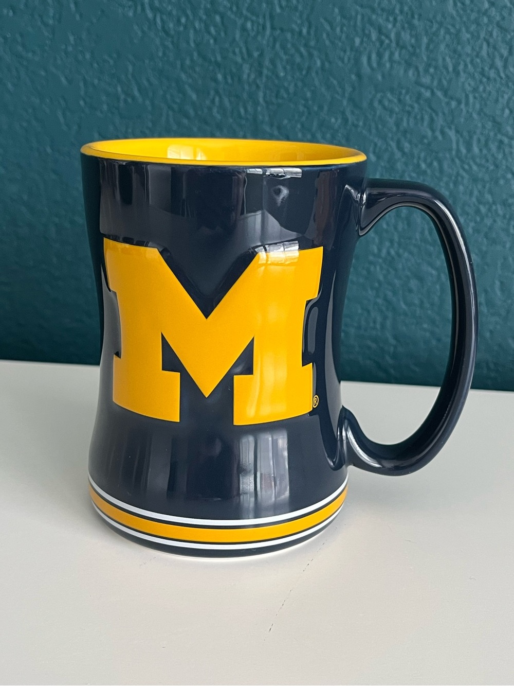 Michigan Wolverines 14oz Sculpted Relief Mug NCAA Boelter Brands